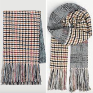 MAJE  Knitted Checked Scarf In Multico